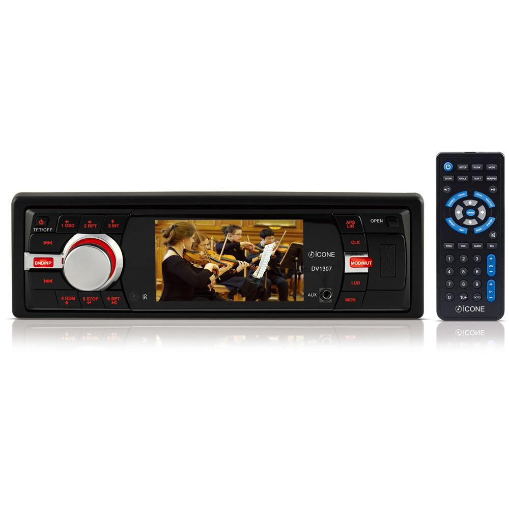 DVD Player Automotivo Ícone DV1307 Tela 3''- Rádio AM/FM, Entradas USB, SD, AUX e p/câmera de ré é bom? Vale a pena?