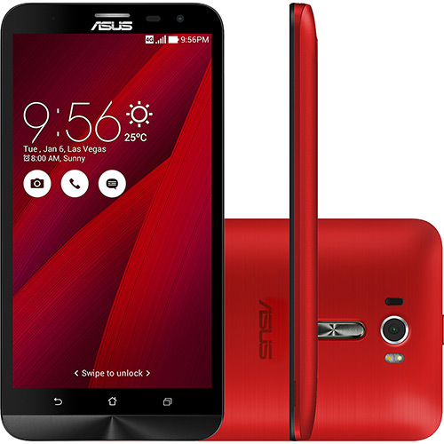 Smartphone Asus Zenfone 2 Laser Dual Chip Android 6 Tela 6" Qualcomm Snapdragon MSM8939 32GB 4G Câmera 13MP - Vermelho é bom? Vale a pena?