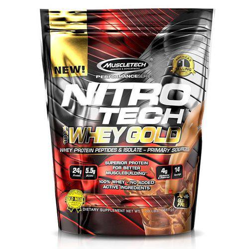 100% Whey Gold Nitro Tech 454g + Cookies + Dose Unica - Muscletech é bom? Vale a pena?