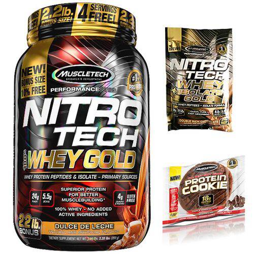 100% Whey Gold Nitro Tech 999g - Muscletech é bom? Vale a pena?
