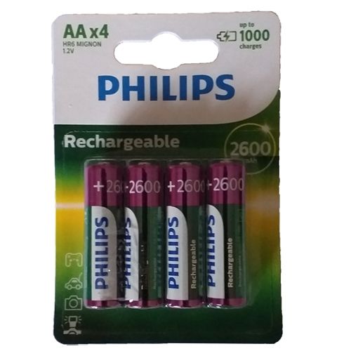 4 Pilhas Recarregável Philips Aa 2600mah Hr6 Mignon 1,2v é bom? Vale a pena?