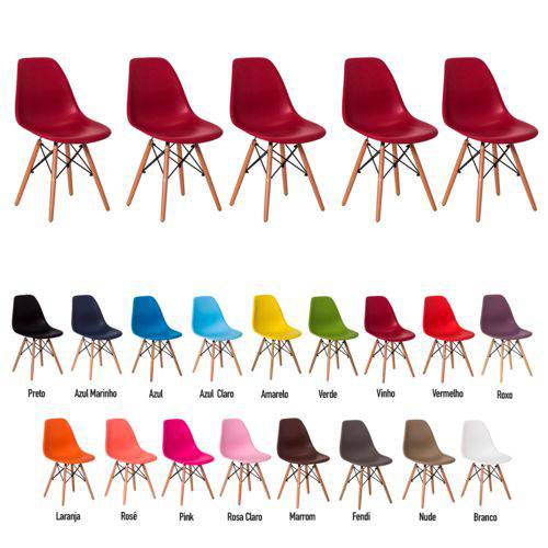 5 Cadeiras Eiffel Eames Dsw Várias Cores - (vinho) é bom? Vale a pena?