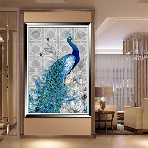 5d Diamante Bordado Pintura Diy Blue Peacock Mosaic Ponto Craft Home Decor é bom? Vale a pena?