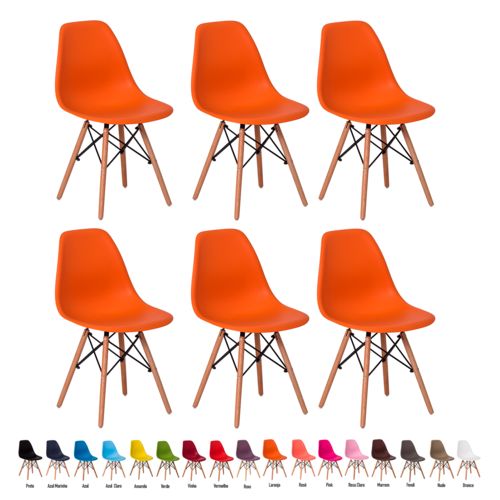 6 Cadeiras Eiffel Eames Dsw Várias Cores - (laranja) é bom? Vale a pena?