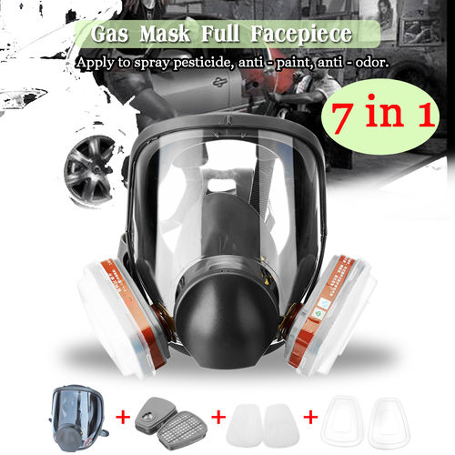 7 em 1 Grande Visão 6800 Gás Máscara Pulverização de Pintura de Respirador de Rosto Completo Facepiece é bom? Vale a pena?