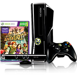 Console Xbox 360 250GB + Kinect Sensor + Jogo Kinect Adventures + Controle Sem Fio - Microsoft é bom? Vale a pena?