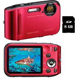Câmera Digital Sony Cyber-shot DSC-TF1 Vermelha 16.1 MP, Vídeos HD, 4x Zoom Óptico, LCD de 2,7", Foto Panorâmica 360º, à Prova D'água e Choque + Cartão SD 8Gb é bom? Vale a pena?