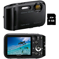 Câmera Digital Sony Cyber-shot DSC-TF1 Preta 16.1 MP, Vídeos HD, 4x Zoom Óptico, LCD de 2,7", Foto Panorâmica 360º, à Prova D'água e Choque + Cartão SD 8Gb é bom? Vale a pena?