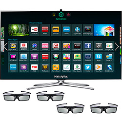 Smart TV 3D Samsung 46" LED Full HD 46F7500 - Interaction Quad Core Wi-Fi 4 Óculos 3D é bom? Vale a pena?