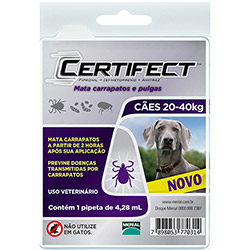 Produto Carrapaticida Certifect p/ cães de 20kg a 40kg é bom? Vale a pena?