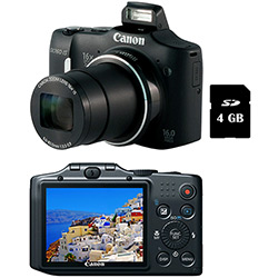 Câmera Digital PowerShot SX160 Preta 16MP, 16x Zoom Óptico + Cartão de 4GB - Canon é bom? Vale a pena?