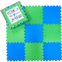 Tapete Azul C/ 9 Pçs Azul / Verde Exclusivo - Milly Toy