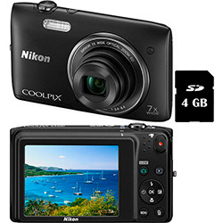 Câmera Digital Nikon S3400 20.1MP Zoom Óptico 7x Cartão 4 GB - Preta é bom? Vale a pena?