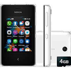 Celular Dual Chip Nokia Asha 500 Desbloqueado Branco Câmera 2MP 2G/Wi-Fi Memória Interna 128 MB Cartão de Memória 4GB é bom? Vale a pena?