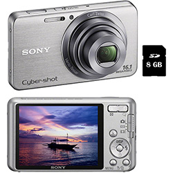 Câmera Digital Sony Cyber-Shot DSC W630 16.1MP C/ 5x de Zoom Óptico Cartão 8GB Prata é bom? Vale a pena?