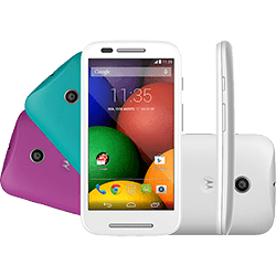 Smartphone Motorola Moto e DTV Colors Dual Chip Desbloqueado Android 4.4 Tela 4.3" 4GB 3G Wi-Fi Câmera 5MP GPS TV Digital - Branco é bom? Vale a pena?