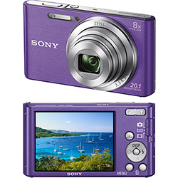 Câmera Digital Sony W830 20.1MP, 8x Zoom Óptico, Foto Panorâmica, Vídeos HD, Lentes Carl Zeiss, Violeta, Cartão de Memória 4GB é bom? Vale a pena?