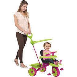 Triciclo Smart Plus com Capota Brinquedos Bandeirante Rosa e Verde é bom? Vale a pena?