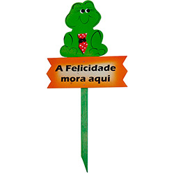 Placa Madeira Decorativa Mini para Jardim West Garden Frase - a Felicidade Mora Aqui é bom? Vale a pena?