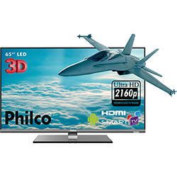 Smart TV LED 3D 65" Philco PH65X78DAG Ultra HD 4K 3 HDMI 3 USB 1 Conexão PC 120HZ Câmera 2 Óculos 3D é bom? Vale a pena?