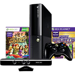 Console Xbox 360 500GB + Sensor Kinect + Controle Sem Fio + 2 Jogos é bom? Vale a pena?