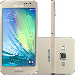 Smartphone Samsung Galaxy A3 Duos Dual Chip Desbloqueado Android 4.4 Tela Super Amoled 4.5" 16GB Wi-Fi 4G Câmera 8MP - Dourado é bom? Vale a pena?