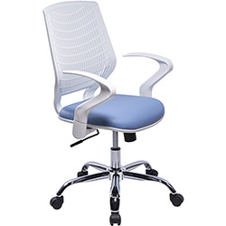 Cadeira Executiva Delli Branca Cromada 320 com Rodízios Azul - DesignChair é bom? Vale a pena?