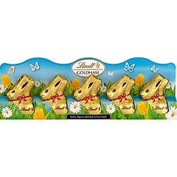 Mini Coelhos de Páscoa Gold Bunny In A Row Lindt - 5x10g é bom? Vale a pena?
