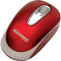 Mouse Óptico Colorido USB Vermelho/Prata - Maxprint é bom? Vale a pena?