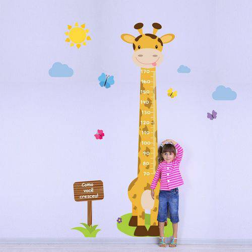 Adesivo de Parede Infantil Régua Girafa e Borboletas é bom? Vale a pena?