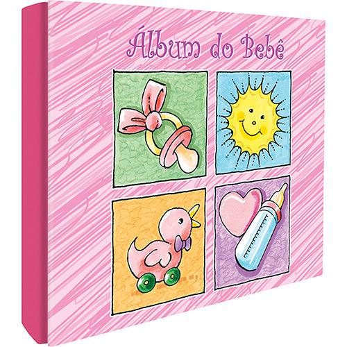 Álbum do Bebê Feminino Chies Top Lux Rosa para 184 Fotos 10x15cm Sistema Parafuso com Folhas Decoradas é bom? Vale a pena?