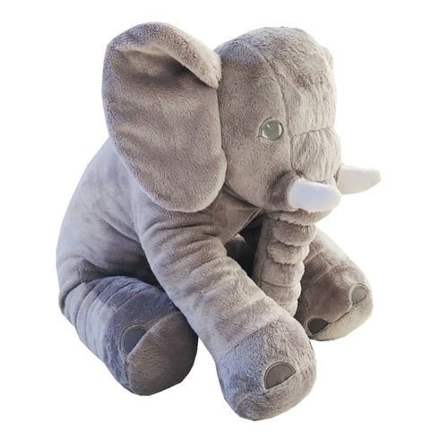 Almofada Travesseiro Elefante de Pelúcia Animais Fofinho para Bebê Dormir Cinza 60cm - LuckBaby é bom? Vale a pena?