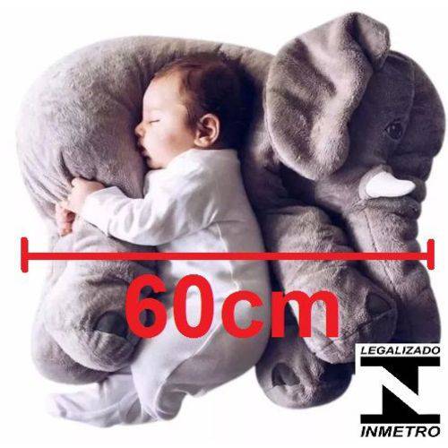 Almofada Travesseiro Elefante de Pelúcia para Bebê Dormir Cinza 60cm - Franquia Ursos e Pelúcias é bom? Vale a pena?