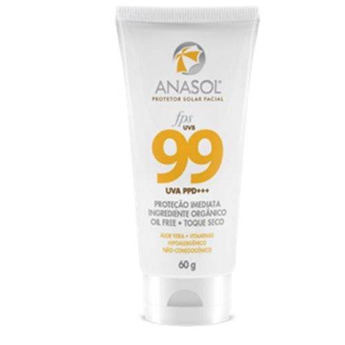 Anasol Protetor Solar Facial Fps99 60g Hipoalergênico - Toque Seco - Argila - Aloe Vera - Vitaminas é bom? Vale a pena?