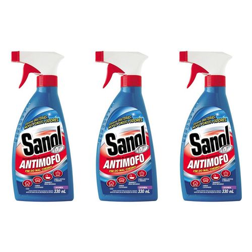 Anti Mofo Desodorizador de Ambientes Sanol 330 Ml Bactericida e Antimofo Pulverizador Spray 3 Unidades é bom? Vale a pena?