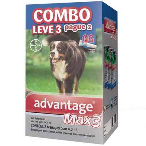 Antipulgas e Carrapatos Bayer Advantage MAX3 Combo para Cães Acima de 25 Kg é bom? Vale a pena?