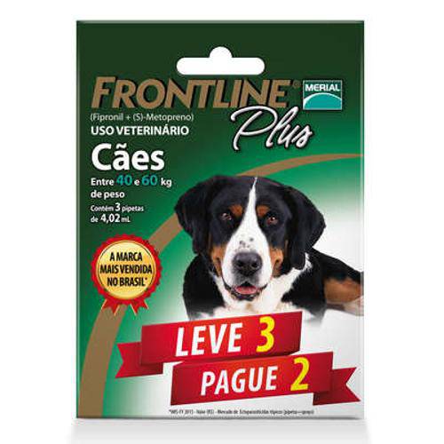 Antipulgas e Carrapatos Frontline Plus para Cães de 40 a 60 Kg - Leve 3 Pague 2 é bom? Vale a pena?