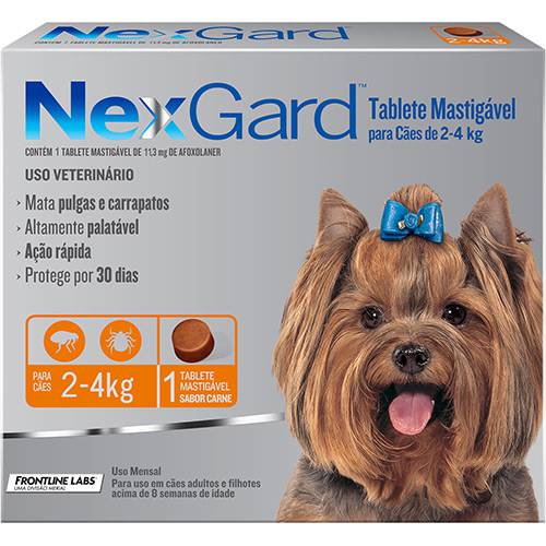 Antipulgas e Carrapatos para Cães Nexgard P de 2 a 4kg Tablete Mastigável é bom? Vale a pena?
