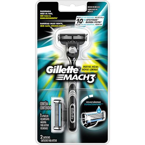 Aparelho de Barbear Gillette Mach3 com 2 Cargas é bom? Vale a pena?