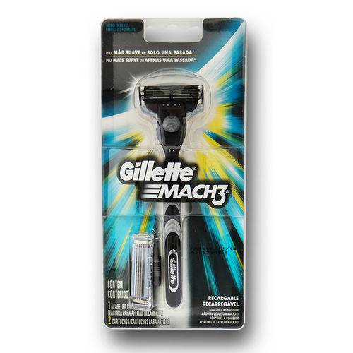 Aparelho de Barbear Gillette Mach3 Regular Barbeador 2 Refis é bom? Vale a pena?