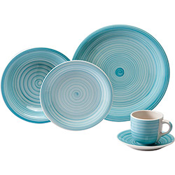 Aparelho de Jantar Espirale 20 Peças Ceramica Azul Claro - La Cuisine é bom? Vale a pena?