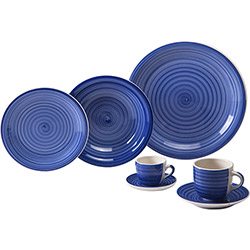 Aparelho de Jantar Espirale 42 Peças Ceramica Azul Marinho - La Cuisine é bom? Vale a pena?