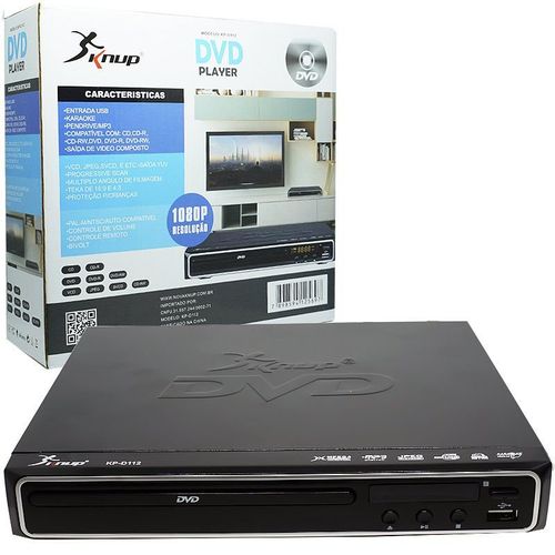 Aparelho DVD Player Hdmi HD 5.1 Canais Rca USB Mp3 Função Karaoke Knup KP-D112 Preto Bivolt é bom? Vale a pena?