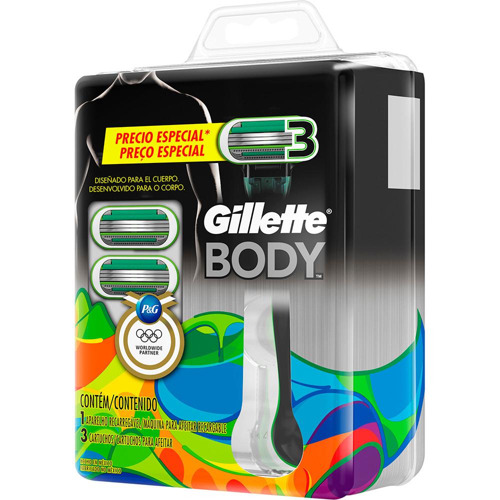 Aparelho para o Corpo Masculino Gillette Body com 3 Cargas - Edição especial Jogos Rio 2016 é bom? Vale a pena?
