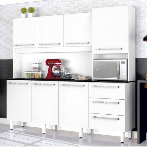 Armário de Cozinha 7 Portas 3 Gavetas Galaxy Zanzini Branco é bom? Vale a pena?