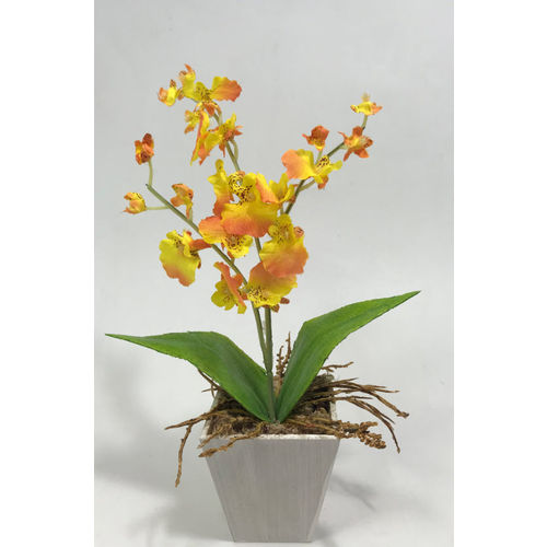 Arranjo Mini Orquídea Artificial Chuva de Ouro é bom? Vale a pena?
