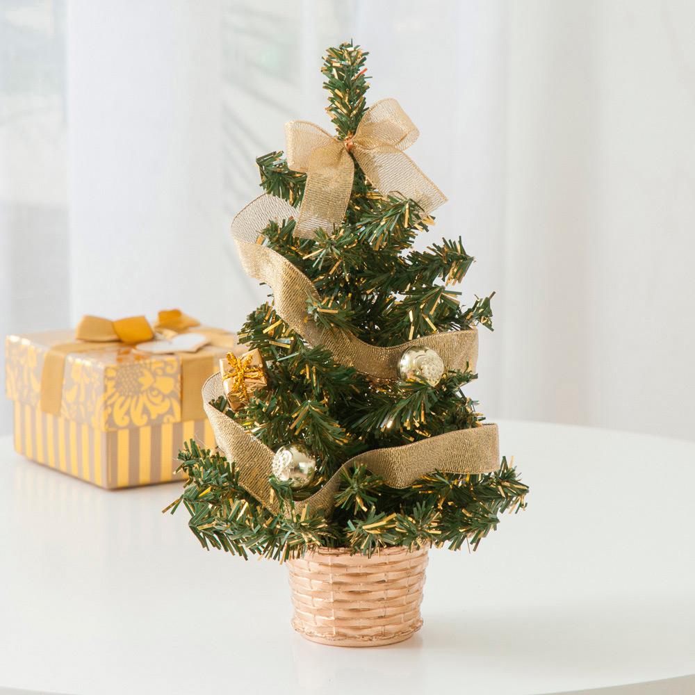 Árvore de Natal de Mesa Decorada Base Dourada 25cm - Orb Christmas é bom? Vale a pena?