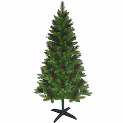 Árvore de Natal Decorada Verde 1,5m - 235 Galhos Enfeitada com Pinhas e Frutinhas - Orb Christmas é bom? Vale a pena?