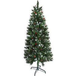 Árvore de Natal Nevada 1,8m 465 Galhos Decorada com Pinhas e Frutinhas e Base em Metal - Orb Christmas é bom? Vale a pena?