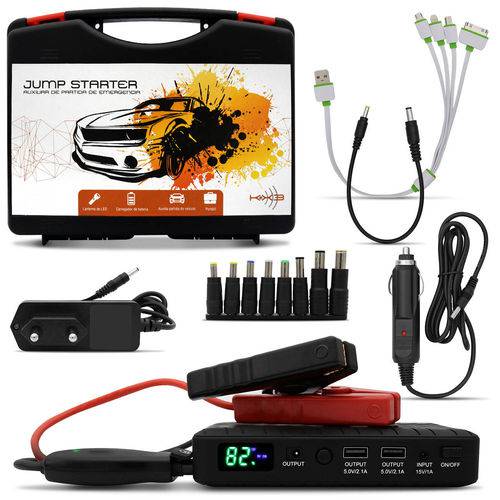 Auxiliar de Partida Portátil Kx3 Jump Starter Bivolt 14000mah USB Carregador de Bateria Lanterna Led é bom? Vale a pena?